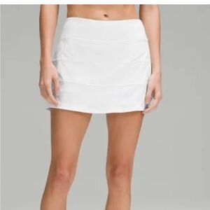 Lululemon White Pace Rival Skirt